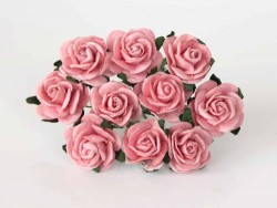 Розы "Розовоперсиковые" размер 2 см, 5 шт
