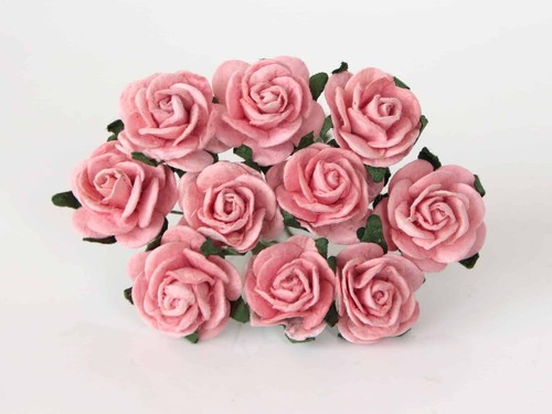 Розы "Розовоперсиковые" размер 2 см, 5 шт