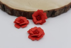 Роза "Красная" размер 3 см 1 шт