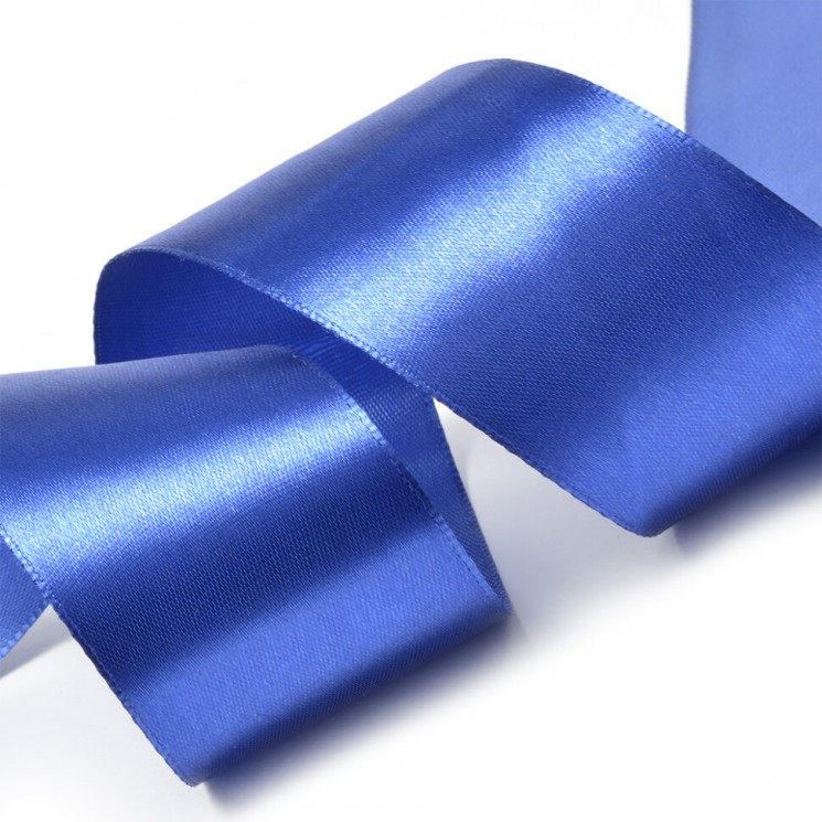Satin ribbon "Sky-blue", width 1.2 cm, length 5.6 m