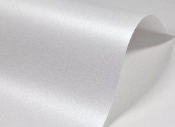 Дизайнерская бумага Белый металлик, А4, плотность 250 гр/м2