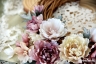 Набор цветов из ткани ручной работы Rosalina "Тёплые объятия", 21 цветочек + 6 листочков, размер от 1,5 до 4,5 см