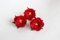 Дикая роза "Красная" размер 4,5 см 1шт