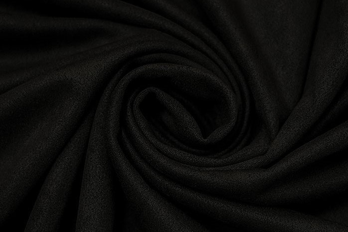 Микро-замша односторонняя "Черная", размер 25х55 см