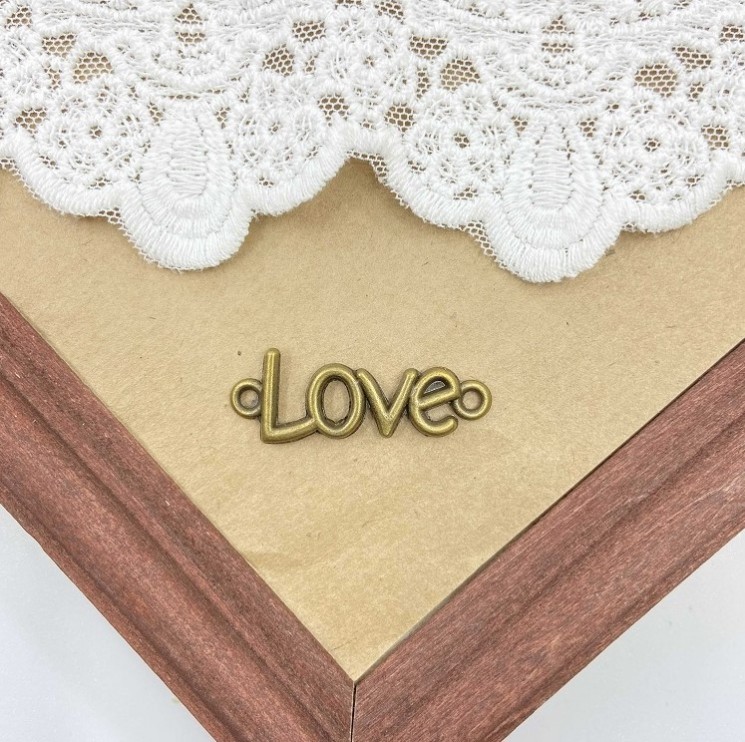 Pendant "Love", bronze, size 3. 5x1. 4 cm, 1 piece
