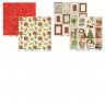 1/2 Set of double-sided Mintay Papers "Merry & Bright", 6 sheets, size 30. 5x30. 5 cm, 240 gr/m2