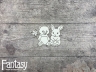 Чипборд Fantasy «Мамино счастье (Зайка и мишка с ветрячком 3265)» размер 5,5*8,1 см
