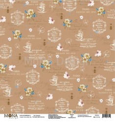 One-sided sheet of paper MonaDesign Flower dreams 