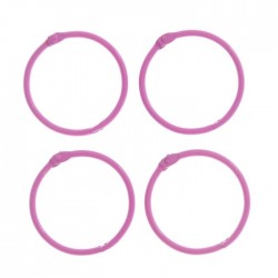 Набор колец для альбома "АртУзор", 4,5 см, ярко-розовый, 4 штук