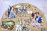 Тканевые высечки на картоне Fantasy "На седьмом небе Свадьба- 48", толщина картона 1 мм, 16 шт в наборе 