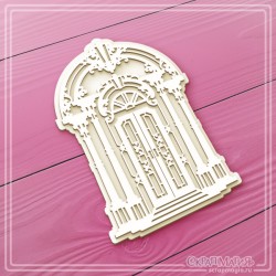 3D чипборд Scrapmagia "Дверь в стиле барокко", размер 91х135 мм