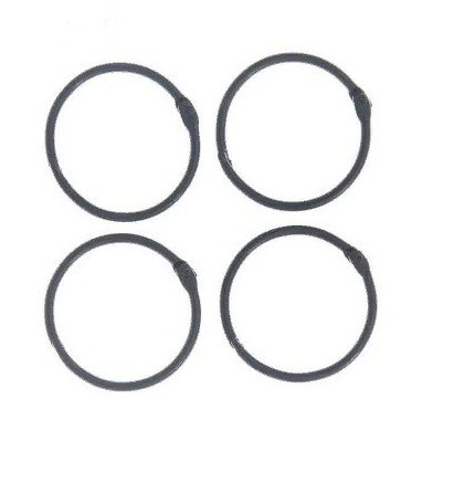 Set of rings for the album "ArtUzor", 4.5 cm, black, 4 pieces