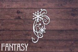 Чипборд Fantasy «Завиток с снежинками 2328» размер 6,7*3,7см