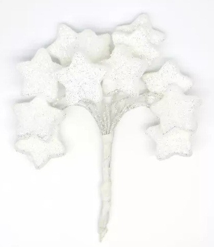 Decorative bouquet "Stars in glitter", length 13 cm