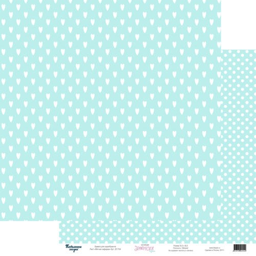 Double-sided sheet of paper of Tatiana's fairy tale " Marshmallow. Mint marshmallow", size 30, 5x30, 5 cm, 190 gr/m2