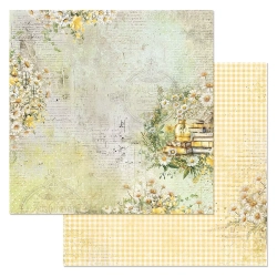 Двусторонний лист "Сезон ромашек. Солнечный луг", размер 30*30 см, 180гр (ScrapMania)