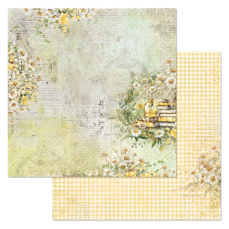 Двусторонний лист "Сезон ромашек. Солнечный луг", размер 30*30 см, 180гр (ScrapMania)