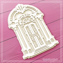 3D чипборд Scrapmagia "Дверь в стиле барокко", размер 101х155 мм