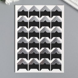 Photo corners with a pocket, silver, 24 pcs