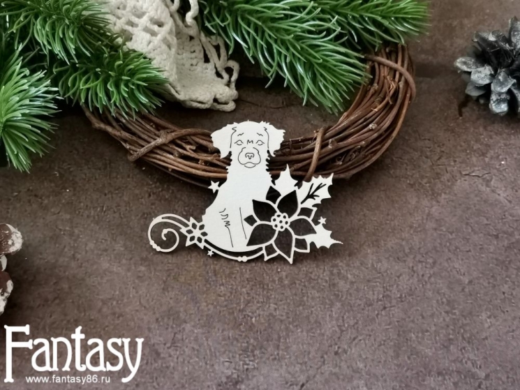 Чипборд Fantasy "Собака 3739", размер 5*5,5 см