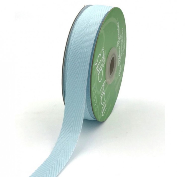 Twill braid chevron "Light blue", width 2 cm, length 1 m