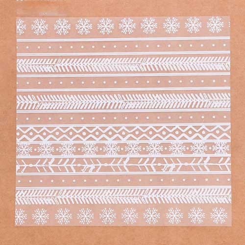 Acetate sheet "Winter pattern", size 15. 5X15. 5 cm