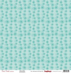 Односторонний лист бумаги ScrapBerry's Лес чудес "Натуральный синий", размер 30х30 см, 190 гр/м2