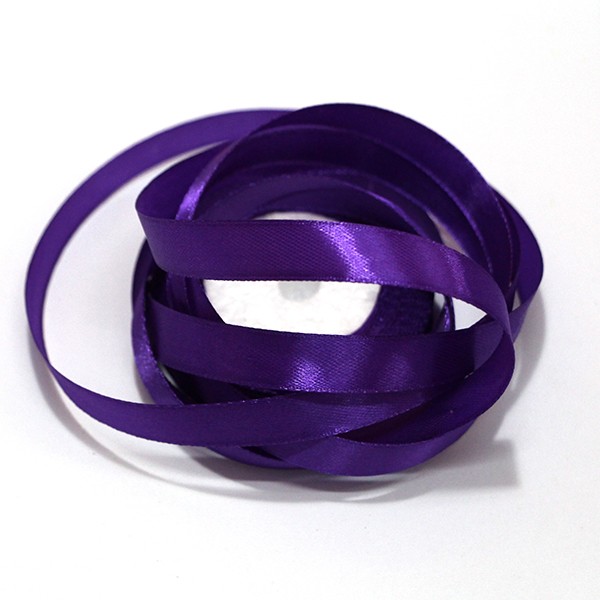 Satin ribbon "Dark purple", width 1.2 cm, length 5.6 m