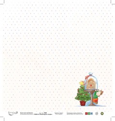 Двусторонний лист бумаги Mr. Painter "Новогодние эльфы-6" размер 30,5Х30,5 см, 190г/м2