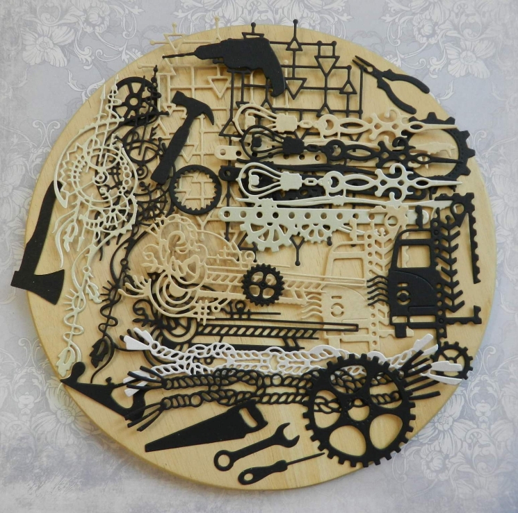 Вырубка набор 27эл. кардсток бумага 290 гр.