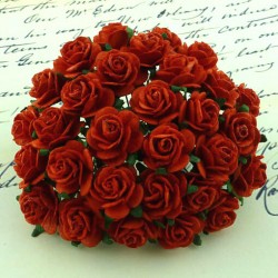Розы "Красные" размер 2 см, 5 шт