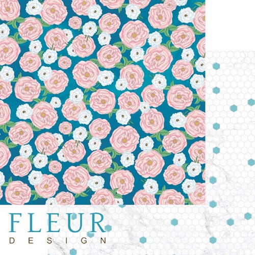 Double-sided sheet of paper Fleur Design Create "Flowering", size 30. 5x30. 5 cm, 190 g/m2