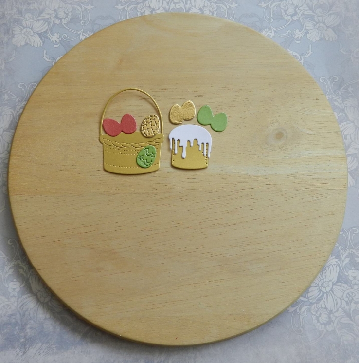 Вырубка набор пасхальный бумага дизайнерская 290 гр.