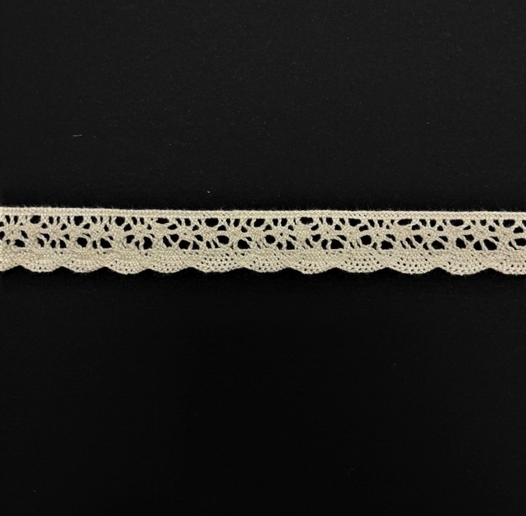 Кружевная лента "Слоновая кость", ширина 1,4 см, отрез 50 см