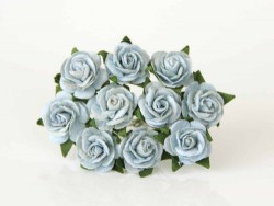 Розы "Бледно-голубые" размер 2 см, 5 шт
