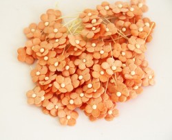 Цветочки маленькие "Оранжевые", размер 1 см,10 шт