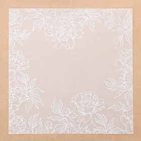 Decorative tracing paper "Flower garden", size 20X20, 1 sheet