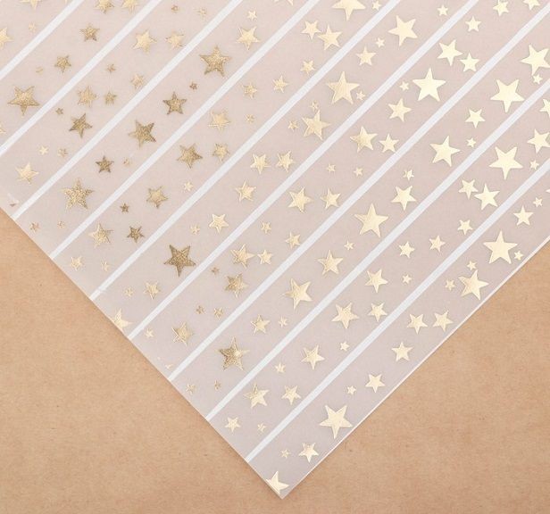 Tracing paper for scrapbooking with foil "Star rain", size 30. 5X30. 5 cm, 1 pc