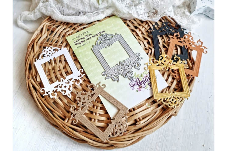 Нож для вырубки квадратная рамка "Бельведер" от AgiArt, размер 65*89 mm