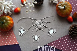 Чипборд Fantasy "Паутина с пауками 936" 
