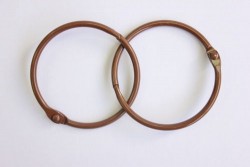 Scrapberry's album rings, 50 mm, brown, 2 pieces