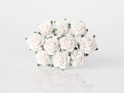 Розы "Белые" размер 1 см, 10 шт