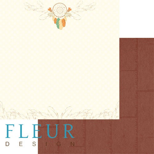 Double-sided sheet of paper Fleur Design Autumn Breath "Dream Catcher", size 30. 5x30. 5 cm, 190 g/m2
