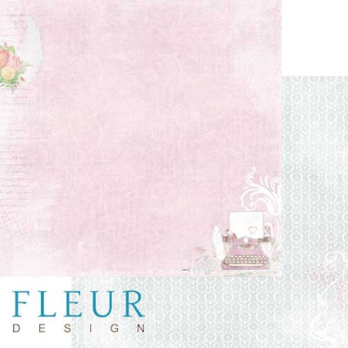 Double-sided sheet of paper Fleur Design Flight of the soul "Francesca's Diaries", size 30. 5x30. 5 cm, 190 g/m2
