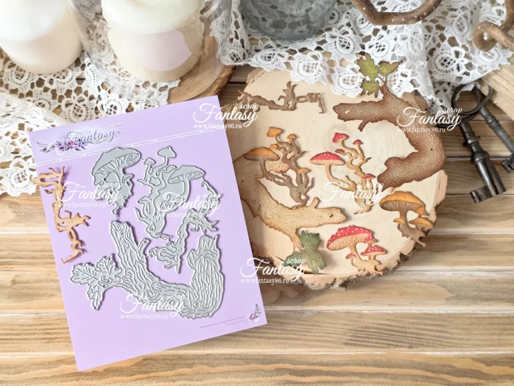 Нож для вырубки FantasyScrap «Грибы 1718» 