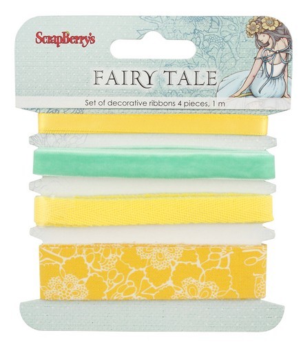 Set of decorative ribbons Scrapberry's "Fairy Tale about fairies" 4 pieces of 1 m