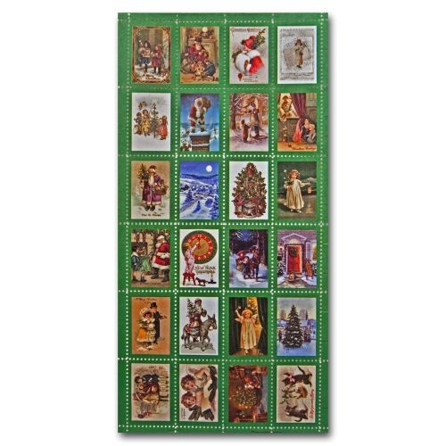 Decorative stamps for creative works "New Year", 24 pieces