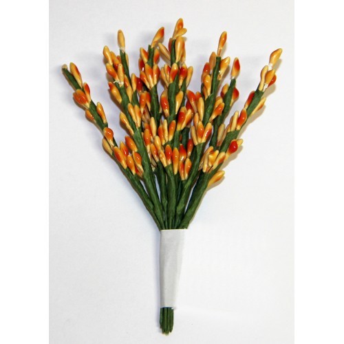 Decorative bouquet "Needlework" yellow, length 12 cm