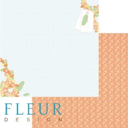 Двусторонний лист бумаги Fleur Design Дыхание осени "Лёгкий ветерок", размер 30,5х30,5 см, 190 гр/м2