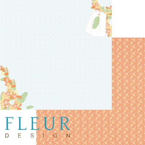 Double-sided sheet of paper Fleur Design Autumn breath "Light breeze", size 30. 5x30. 5 cm, 190 g/m2